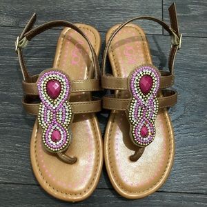 Girls Sugar Brand Sandals with Jewels
